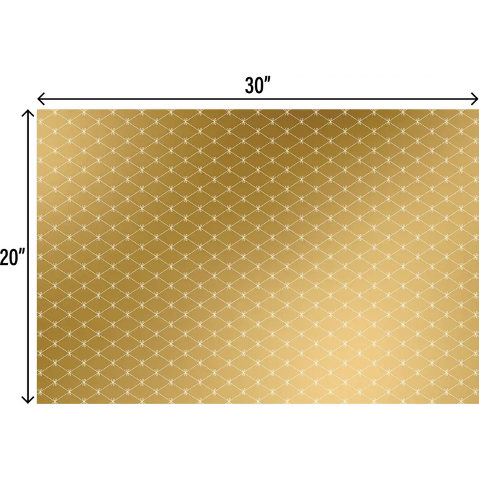 Tissue - Printed - Beautiful Bows Gold (Recycled Fiber)