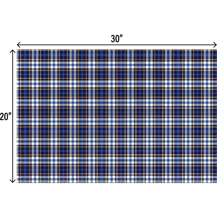 Tissue - Printed - Blue Plaid - PT484