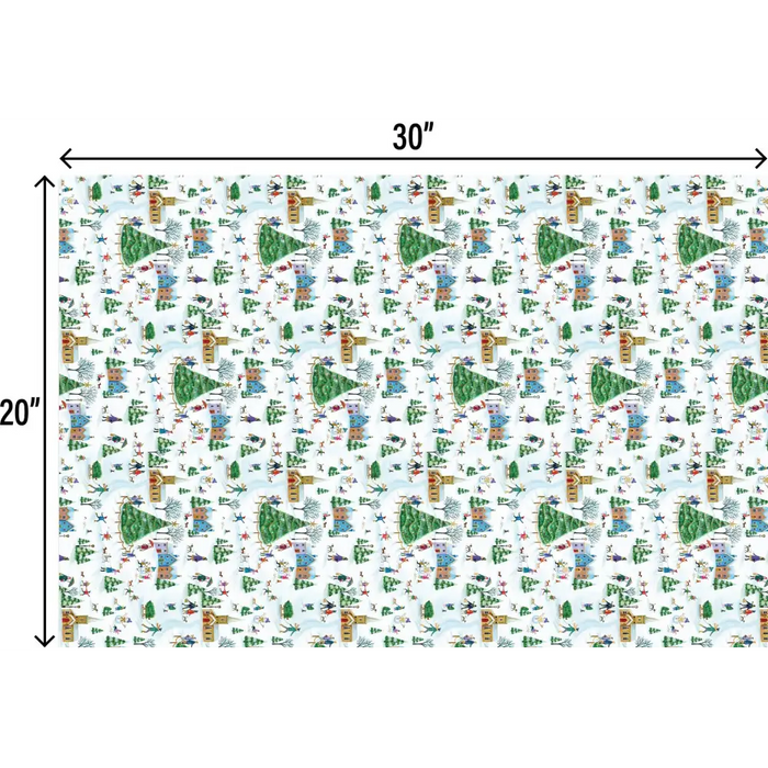 Tissue - Printed - Christmas Village (Recycled Fiber)