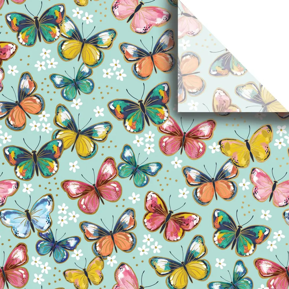 Tissue - Printed - Colorful Butterflies - Retail 6 Pack (24