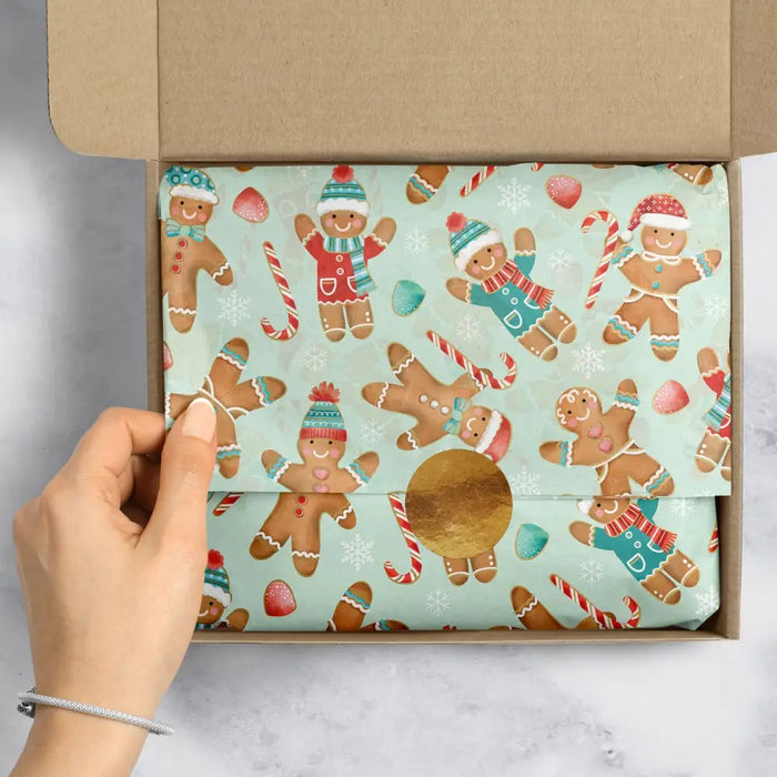 Tissue - Printed - Gingerbread Cookies (Recycled Fiber)