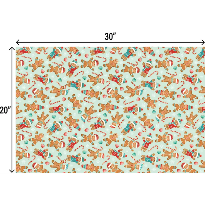 Tissue - Printed - Gingerbread Cookies (Recycled Fiber)