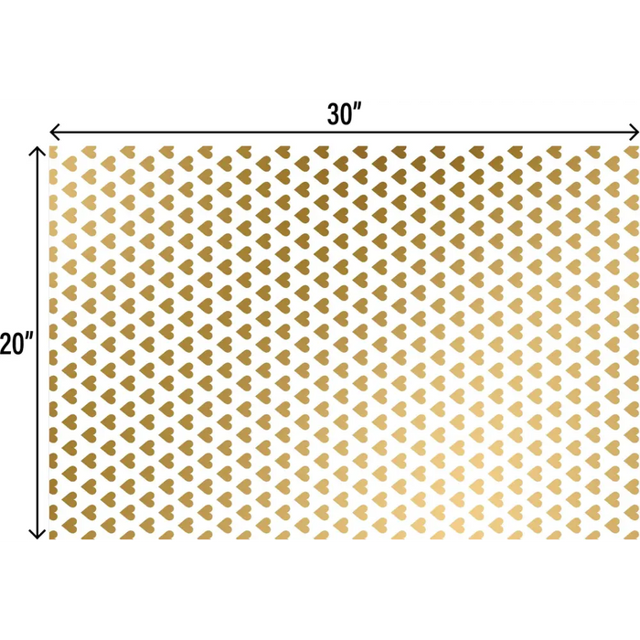 Tissue - Printed - Golden Hearts