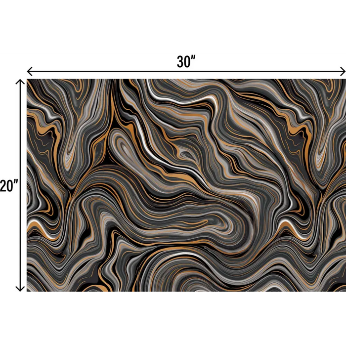 Tissue - Printed - Marbleized Black