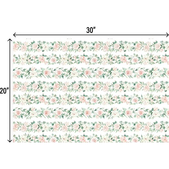 Tissue - Printed - Pink Roses