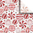 Tissue - Printed - Red & White Ornaments (Recycled Fiber)