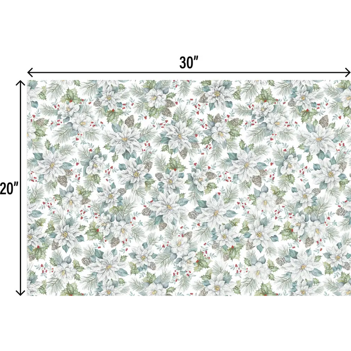 Tissue - Printed - Snowdrift Floral - XPT795