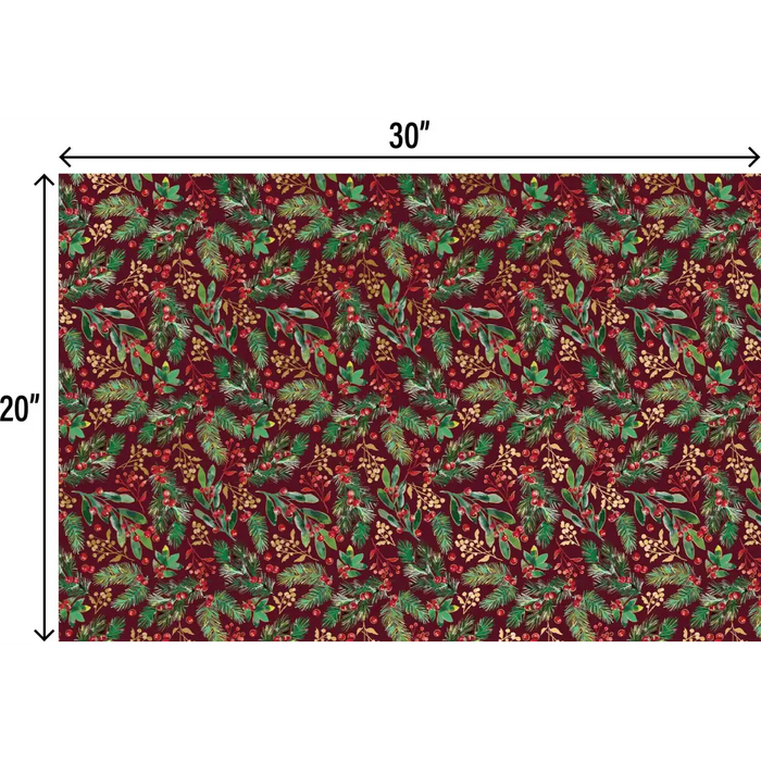 Tissue - Printed - Winter Foliage (Recycled Fiber) - XPT786