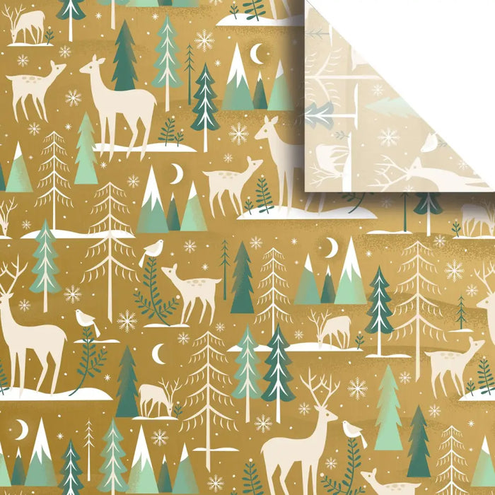 Tissue - Printed - Winter Serenity Gold (Recycled Fiber)