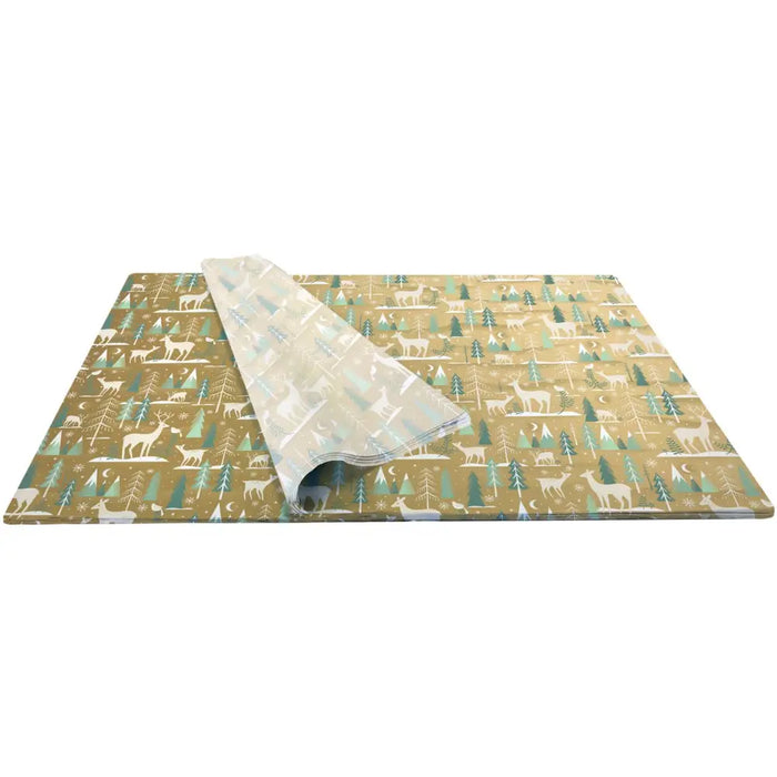 Tissue - Printed - Winter Serenity Gold (Recycled Fiber)