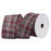 Trend Red Gray Plaid Wired Ribbon - Single Roll