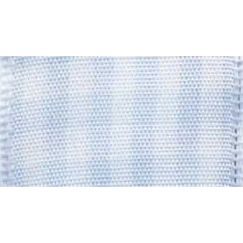 Vichy Gingham Plaid Ribbon - 3/8’’ x 22 yd / Baby Blue