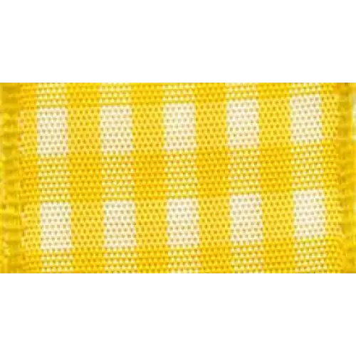 Vichy Gingham Plaid Ribbon - 3/8’’ x 22 yd / Bright