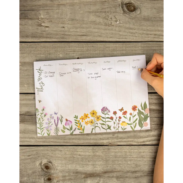 Wildflower Botanicals Weekly Desk Notepad - 510625
