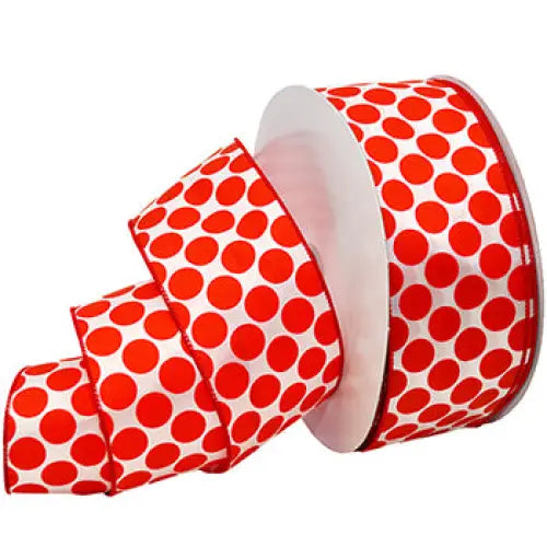 Wired Valentines Ribbon - La Di Dots - Single Roll