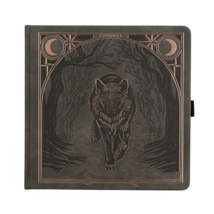 Wolf in the Night | Notebook - 8x8: 160 Pages / White Dot