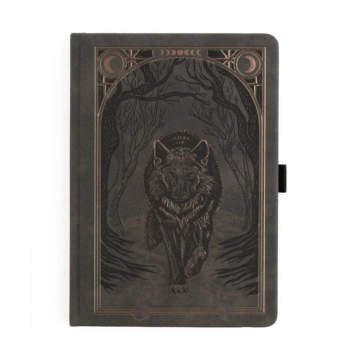 Wolf in the Night | Notebook - A5: 192 Pages / White Dot