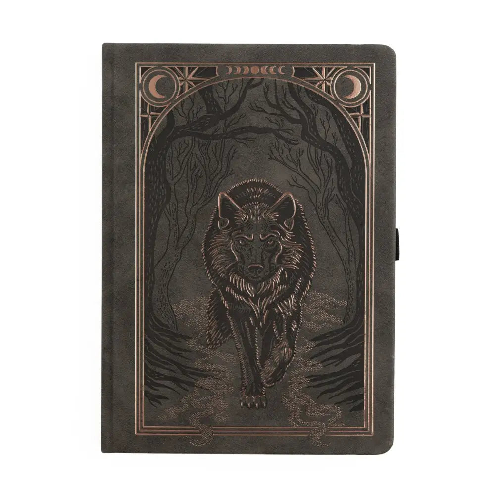 Wolf in the Night | Notebook - B5: 160 Pages / White Dot