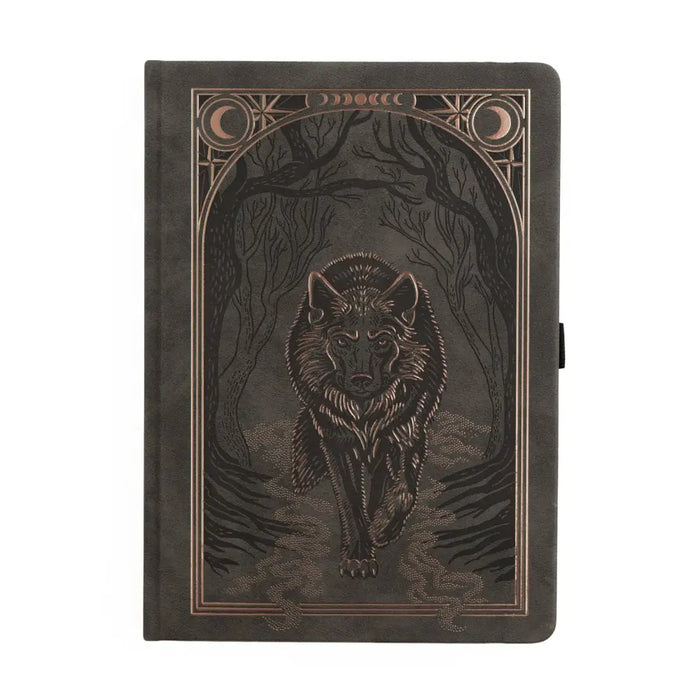 Wolf in the Night | Notebook - B5: 160 Pages / White Dot