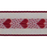 Woven Jacquard Valentines Ribbon - Hearts - Single Roll