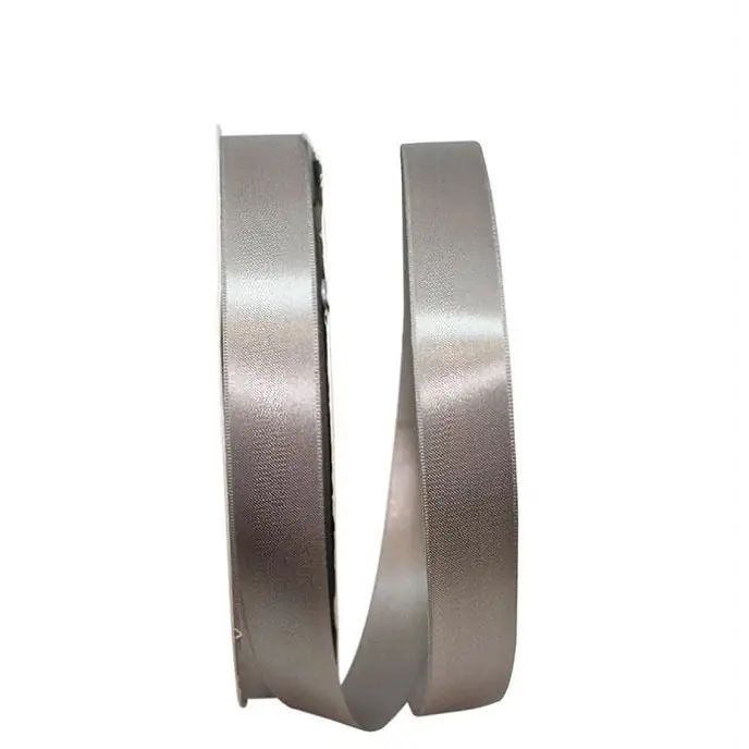 Silver Double Faced Satin Ribbon, 5/8x100 Yards