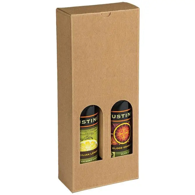 Avana Grande (375 ml) 2 Bottle Olive Oil Box - 5-1/8 x 2-9/16 x 12-9/16   50/cs - Mac Paper Supply