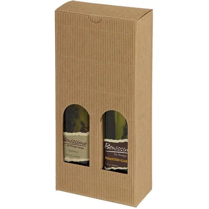 Avana Tall (200 ml) 2 Bottle Olive Oil Box - 4-5/16 x 2-1/8 x 9-7/16    50/ctn - Mac Paper Supply