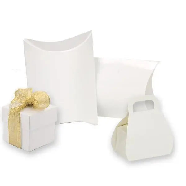 Embossed 2 Piece Folding Favor Boxes 2" x 2" x 2" - Mac Paper Supply