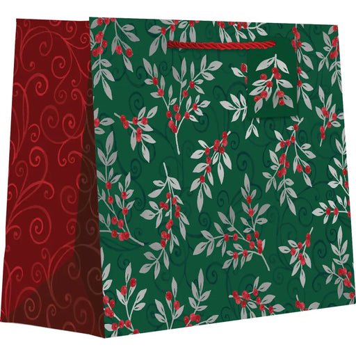 Euro Tote - Large - Holiday Floral Green - 6 Count - XLT641