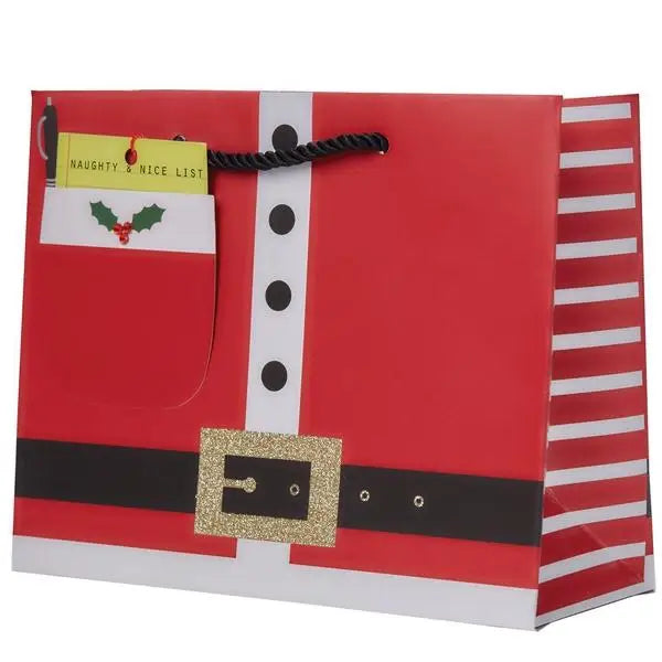 Euro Tote - Large - Santas Naughty & Nice List - Mac Paper Supply