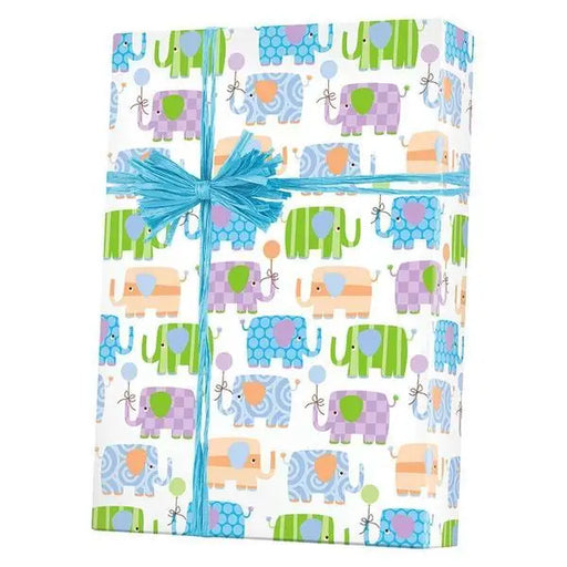 Gift Wrap - Baby Elephants - Mac Paper Supply