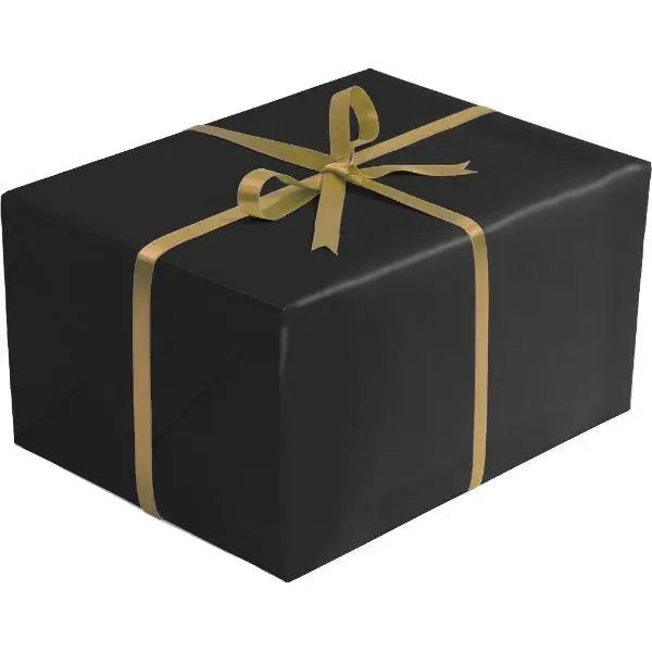 Gift Wrap - Black & Gold Kraft - Mac Paper Supply