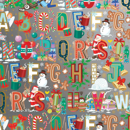 Gift Wrap -Christmas Alphabet (Recycled Fiber) - 