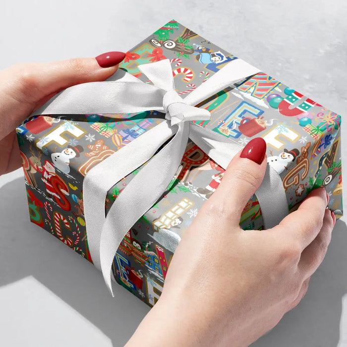 Gift Wrap -Christmas Alphabet (Recycled Fiber) - QR 24 x 208