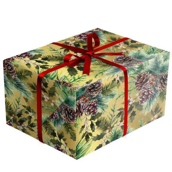 Gift Wrap - Elegant Pine (Recycled Fiber) - Mac Paper Supply