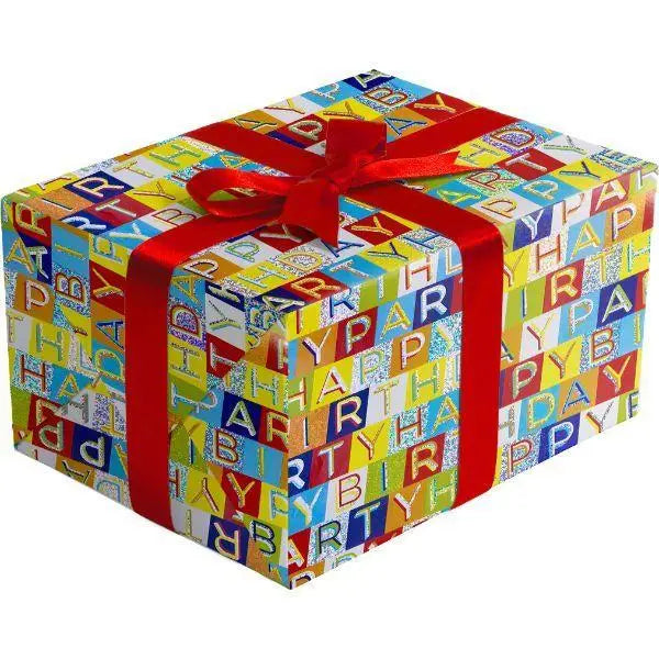 Gift Wrap - Glitter Birthday (Recycled Fiber) - Mac Paper Supply