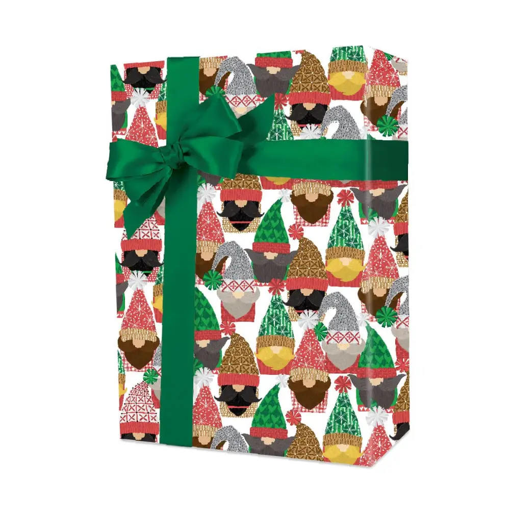 Gift Wrap - Gnomes - Jeweler’s Roll - 3 count - 7-3/8 x 100’