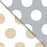 Gift Wrap - Gold & Silver Dot Matte (Recycled Fiber) - Mac Paper Supply