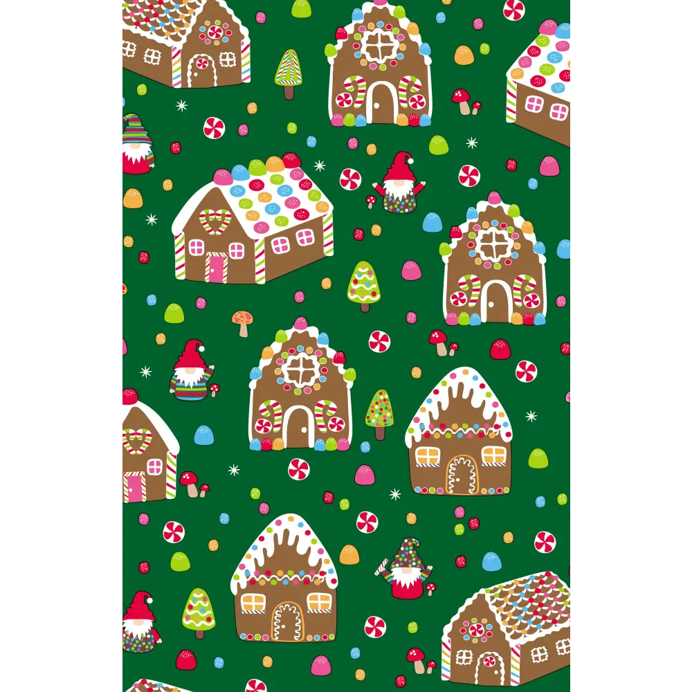 Gift Wrap - GW-9361 Gnomes Homes - 24 X 417’ - GW936124X417