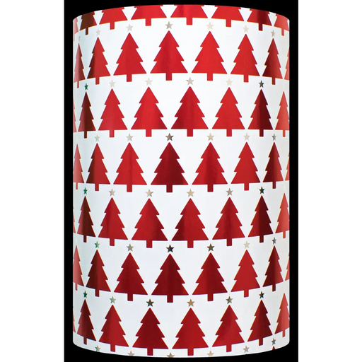 Gift Wrap - GW-9427 Red Trees on White - 24 X 417’ -