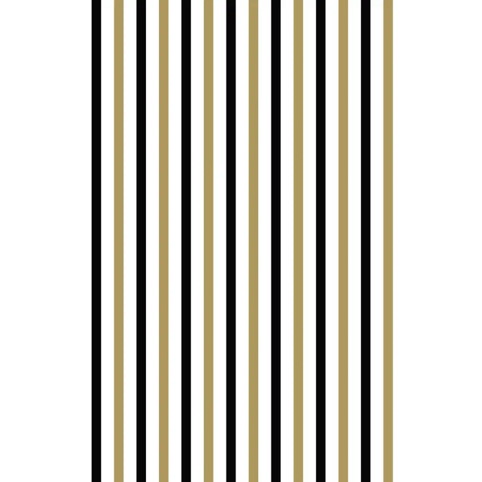 Gift Wrap - GW-9429 Gold & Black Stripes - 24 X 417’ -