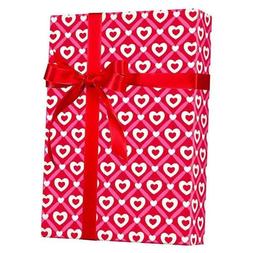 Gift Wrap - Heart Lattice - Mac Paper Supply