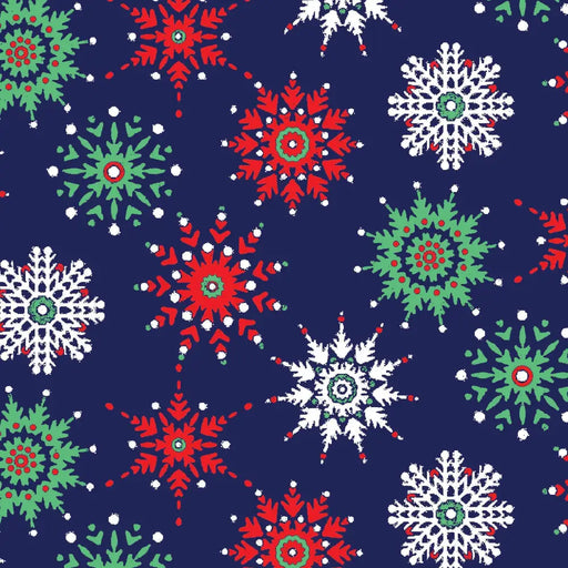 Gift Wrap - Midnight Snowflake (Recycled Fiber) - QR 24 x 