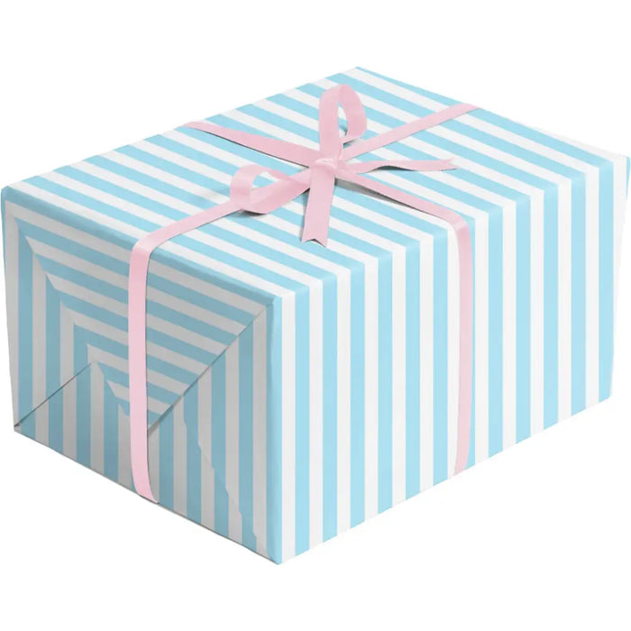 Gift Wrap - Pastel Pink Dot & Pastel Blue Stripe Matte 