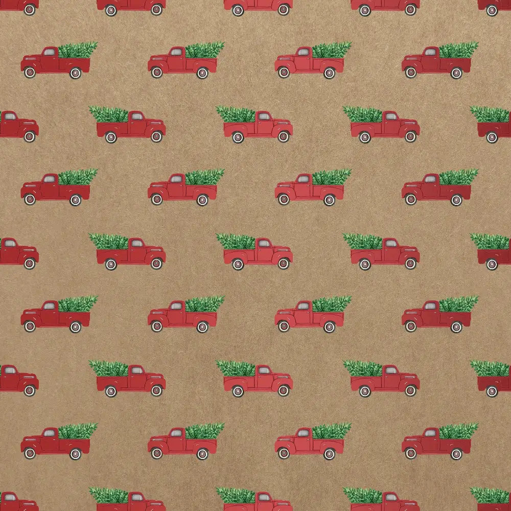 Gift Wrap - Red Pickup Truck (Recycled Fiber) - QR 24 x 208 