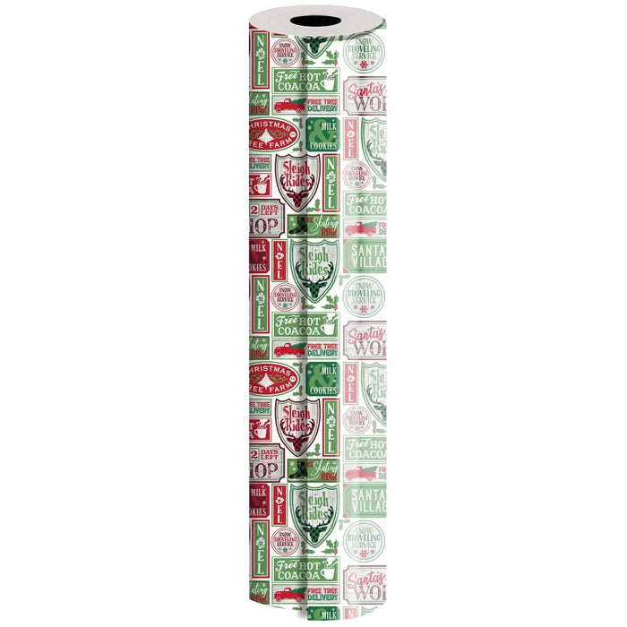 Gift Wrap - Santa Signs (Recycled Fiber) - XB628.24.208