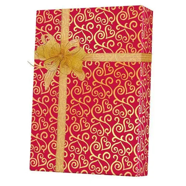  Half Ream - Gold Trees on Red Gift Wrap - 24 — Mac