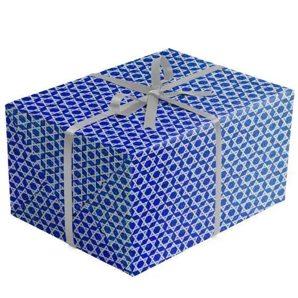 Gift Wrap - Shield of David - Holographic - Mac Paper Supply