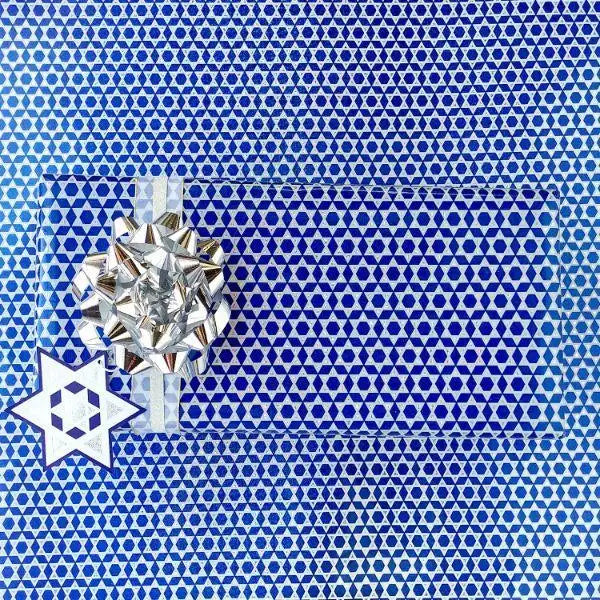 Gift Wrap - Shield of David - Holographic - Mac Paper Supply