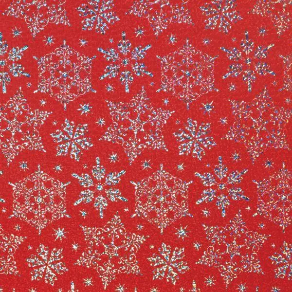 Gift Wrap - Sparkleflake Red (Holographic) - Mac Paper Supply